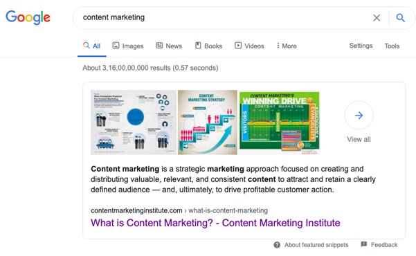 competitors featured snippets