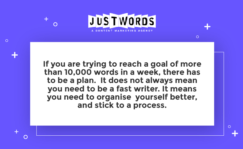 How to write 10000 words in a week ?