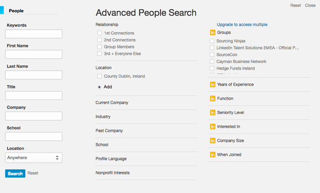 Use advanced LinkedIn search