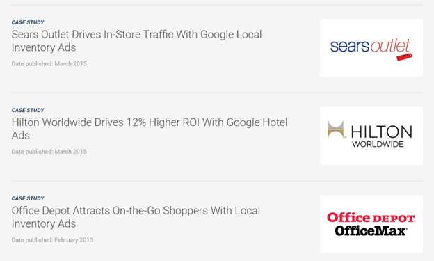 case studies done by Google Ads