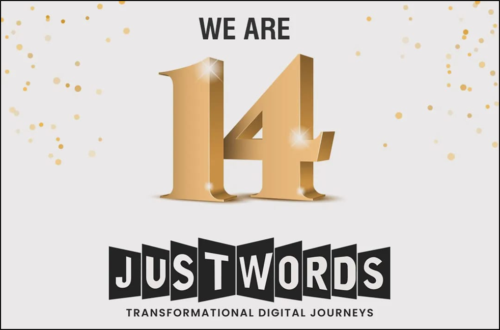 Justwords 14th Anniversary